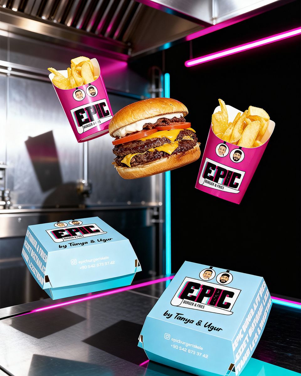 Epic Burger kutuları — by Tanya & Uğur
